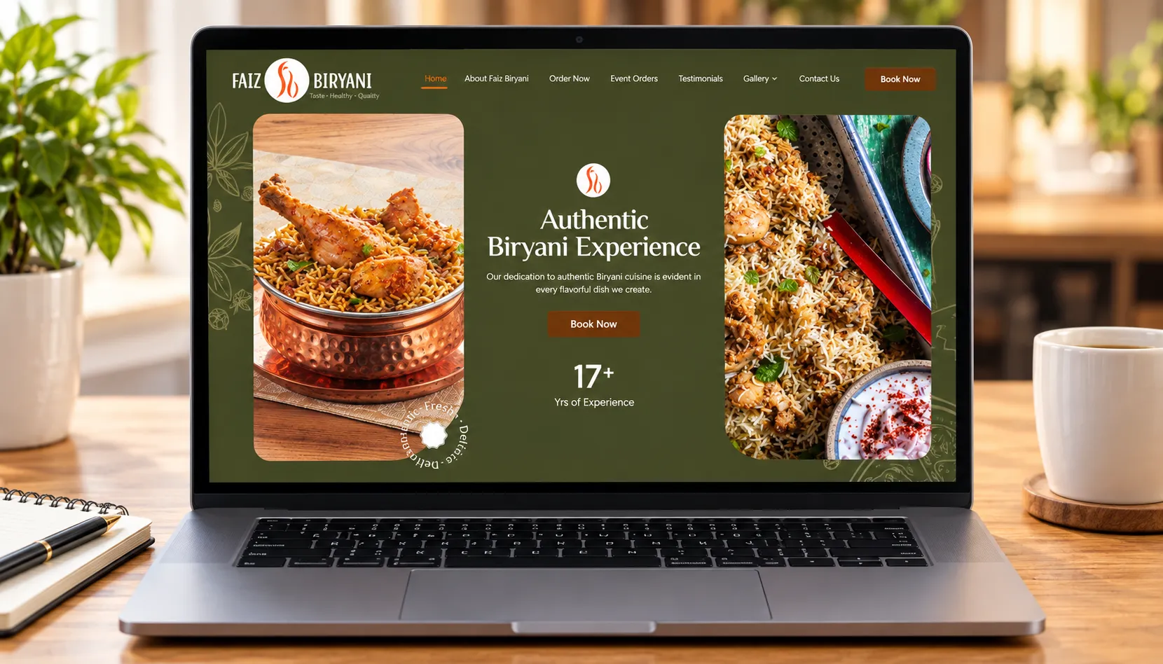 Restaurant website design and development by YOGA’S IT Solutions