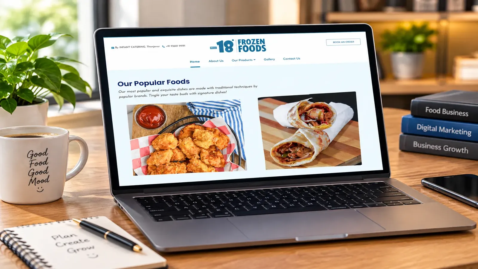 Food product website design and development by YOGA’S IT Solutions